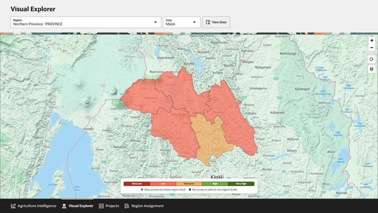 Visual Explorer map workspace
