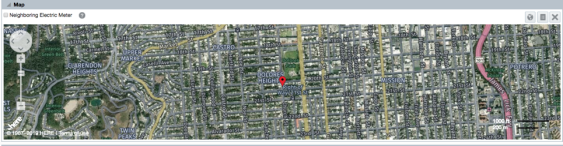 Map panel displaying a sinle meter point