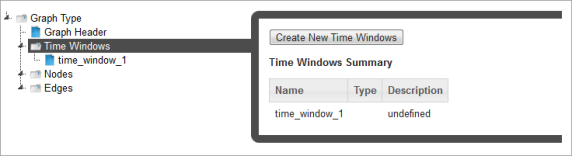 Calcs xml editor displaying the components for time windows