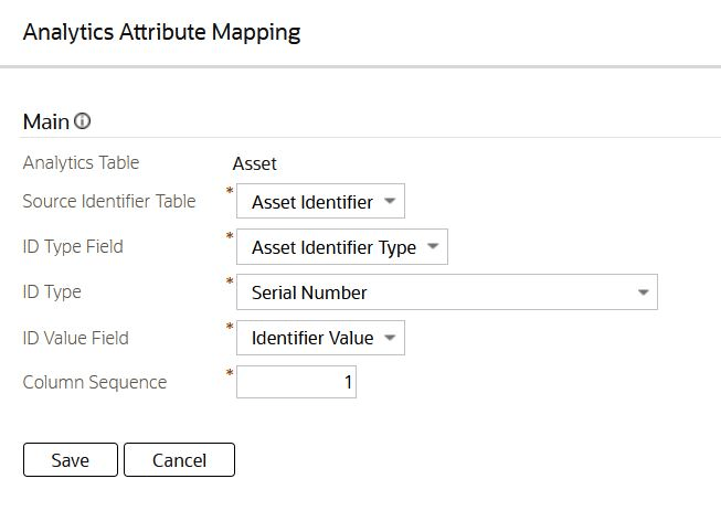 Screenshot showing the Analytics Attribute Mapping user interface and its options for selecting what elements to map.