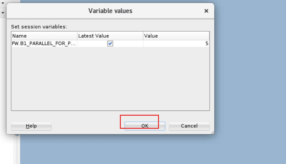 B1_SYNC_CONTEXT_PAAS Variables Values