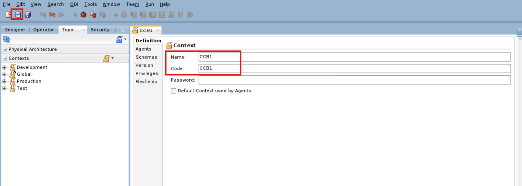 Enter the context details.