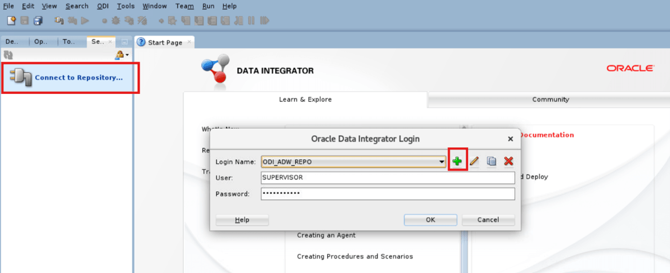 Create a master repository connection.