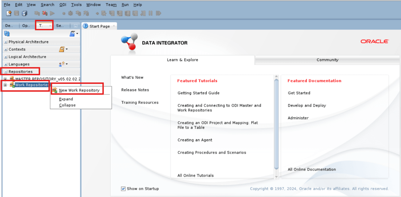 Create a work repository.