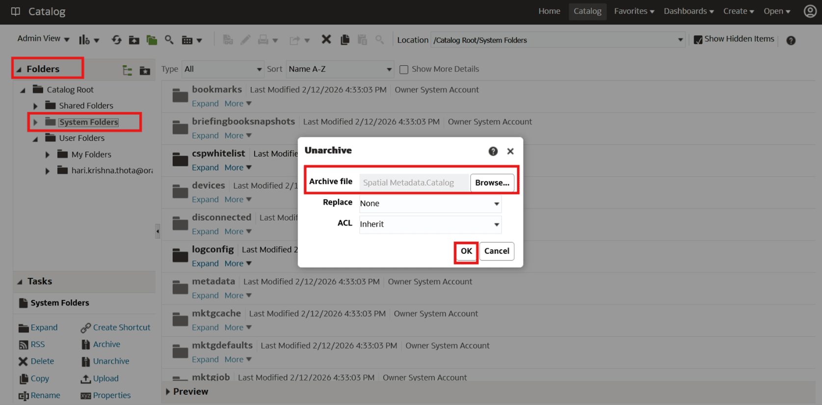 Search for the Spatial Metadata catalog.