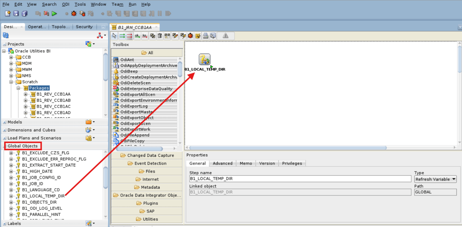 Global Objects Navigation