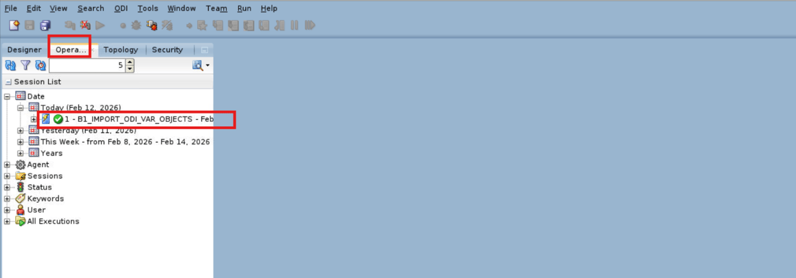 Verify completion of the scenario run.