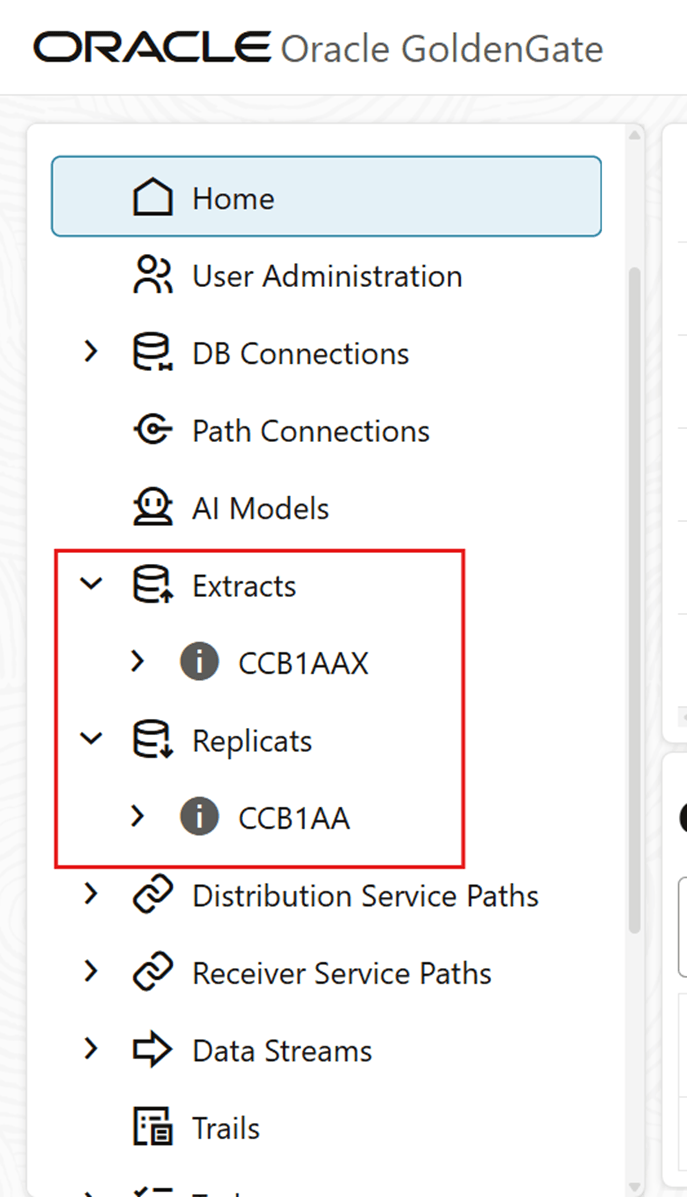 Verify the processes are created in OCI GoldenGate.
