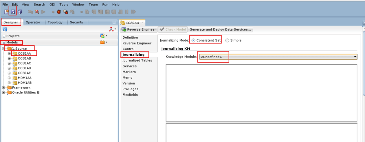 Journalizing 1.Source Definition Details