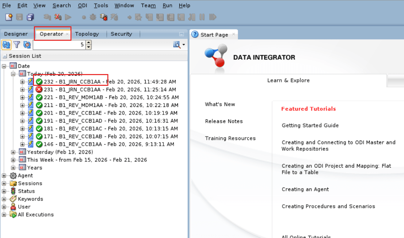 JRN Package Scenario Job Completion