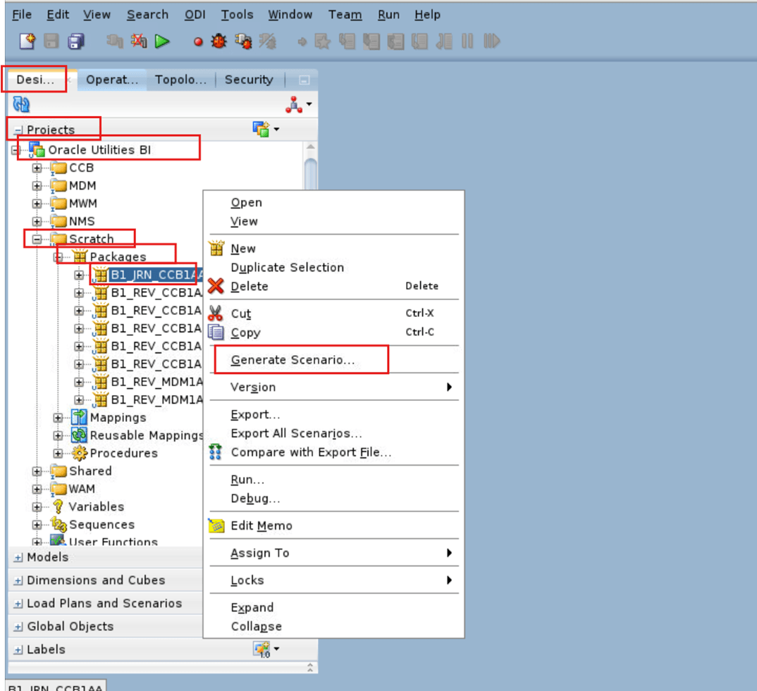 New JRN Package Scenario Navigation