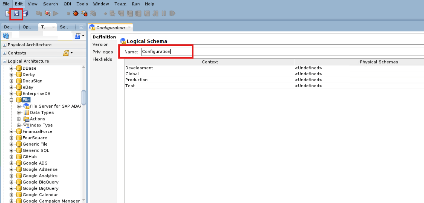 Logical Schema File Details