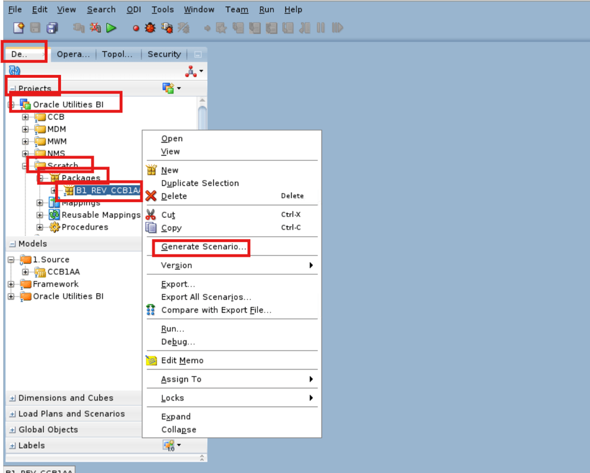 New Package Scenario Navigation