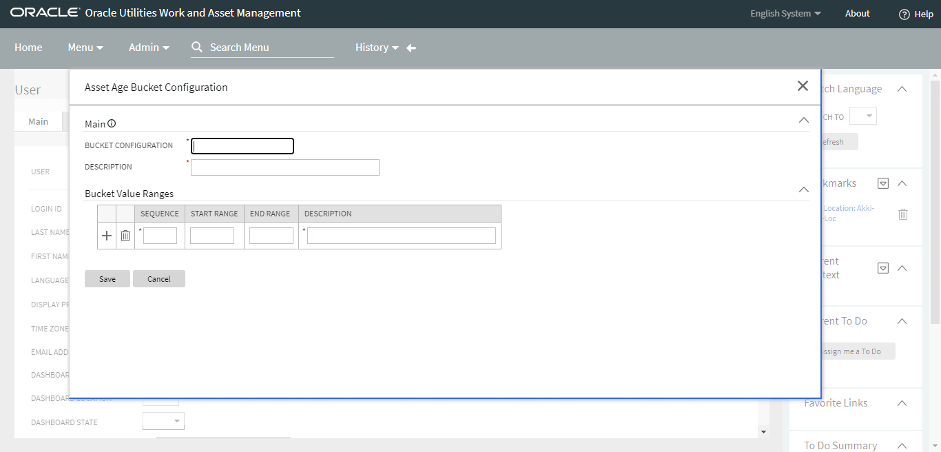 Screenshot of how to populate the required fields and provide the bucket value ranges.