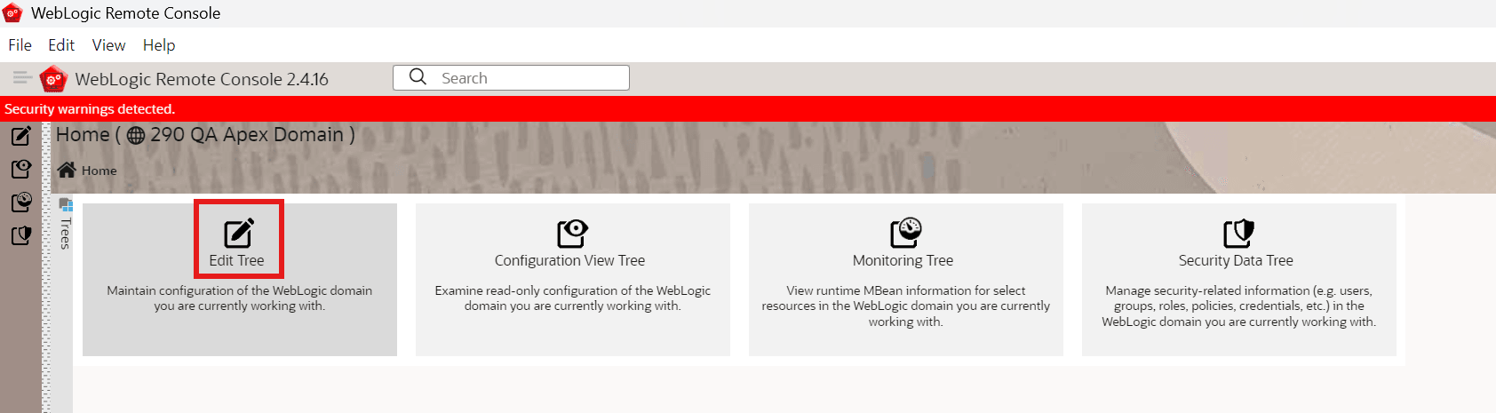 This allows you to maintain the configuration of the WebLogic domain you are currently working with.