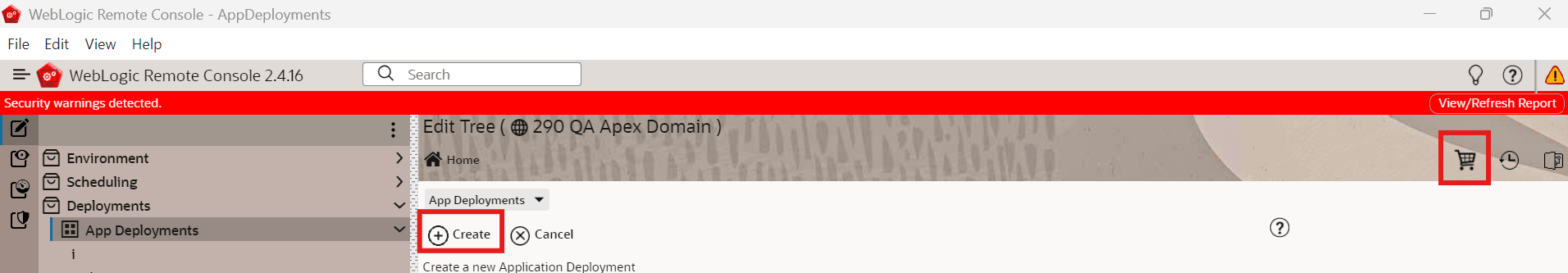This creates and saves your new application deployment.
