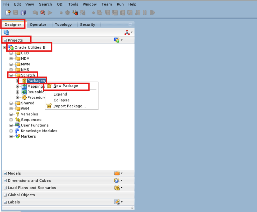 New Package Navigation