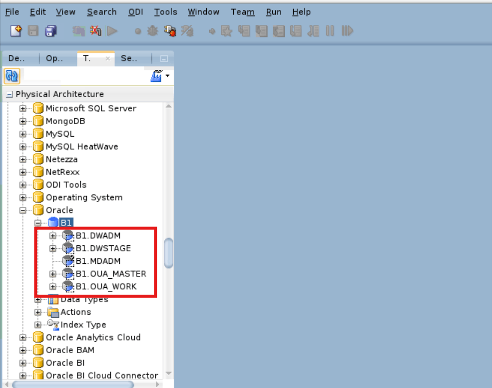 Physical Schemas Created