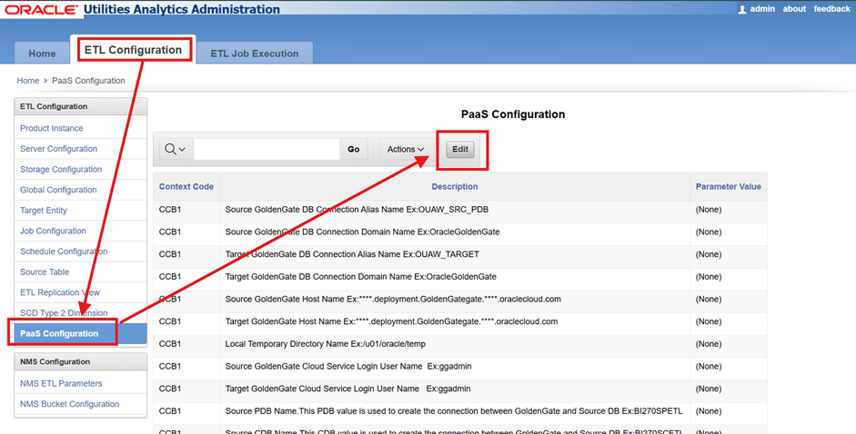Update PaaS configuration.