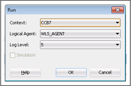 Select appropriate values for Context and Logical Agent fields.