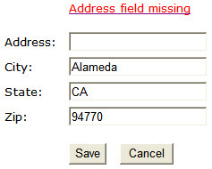 HTML affiché avec oraErrorVar