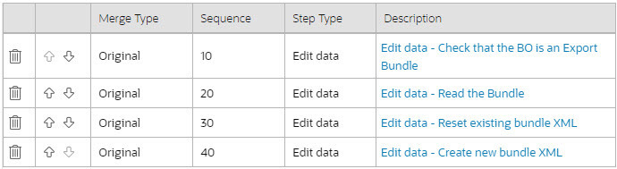 Removing "Reset existing bundle XML" step.