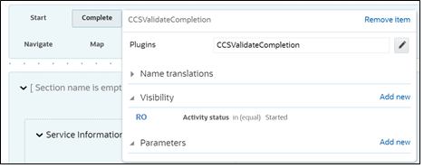 Validate Completion view.