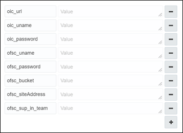 Resource plugin options with text fields to be populated by the user. Resource plugin options with text fields to be populated by the user.