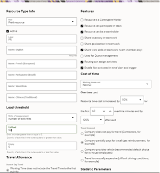 Add Resource Type window where the user is to provide information about the resource.