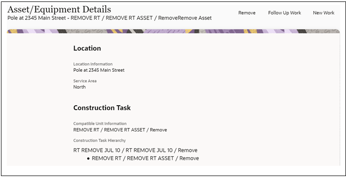 Shows removing an asset from list of issued assets.