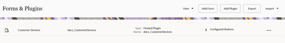 Shows the Customer Devices plugin details.