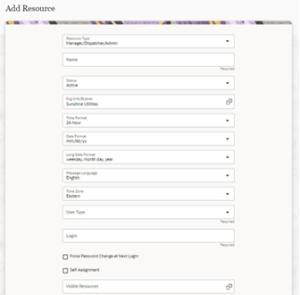 Resource Work Skills page. Resource Work Skills page.