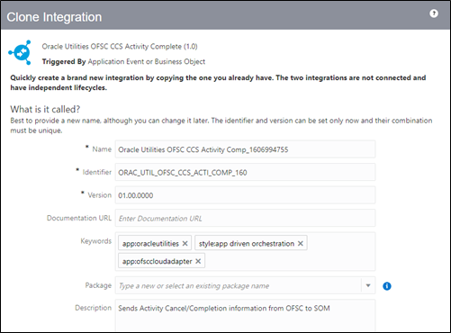Clone Integration window. Name field is the first text field, and Identifier is the second. Clone Integration window. Name field is the first text field, and Identifier is the second.