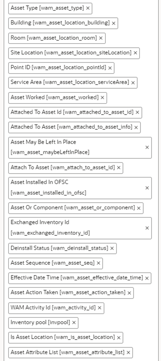 Available Properties section where the set of properties appear. Available Properties section where the set of properties appear.
