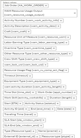 Available Properties section where the set of properties appear. Available Properties section where the set of properties appear.