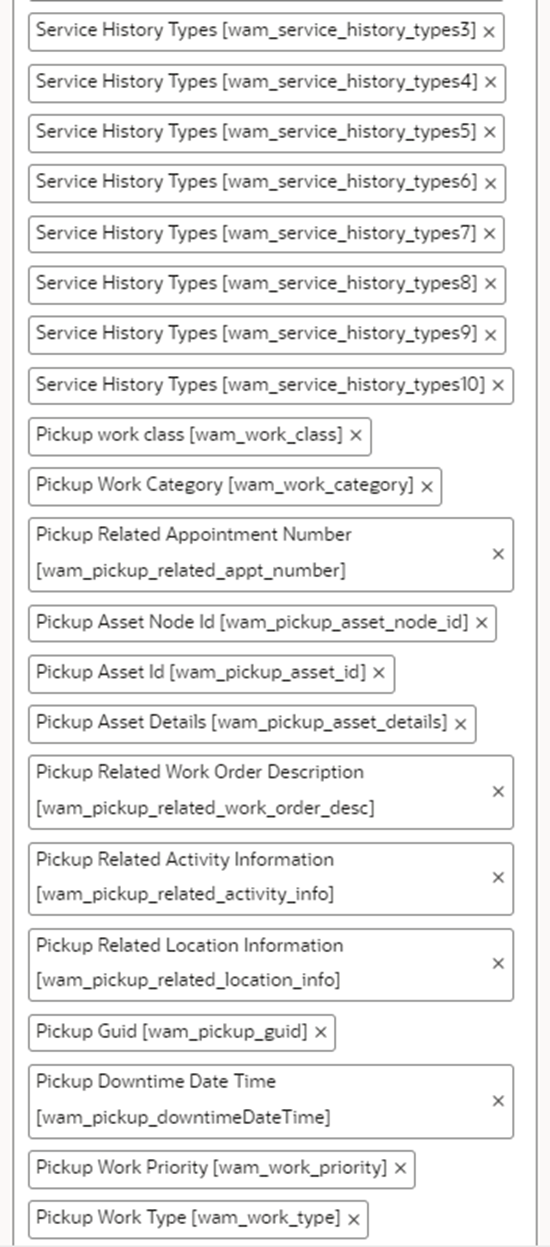 Available Properties section where the set of properties appear. Available Properties section where the set of properties appear.