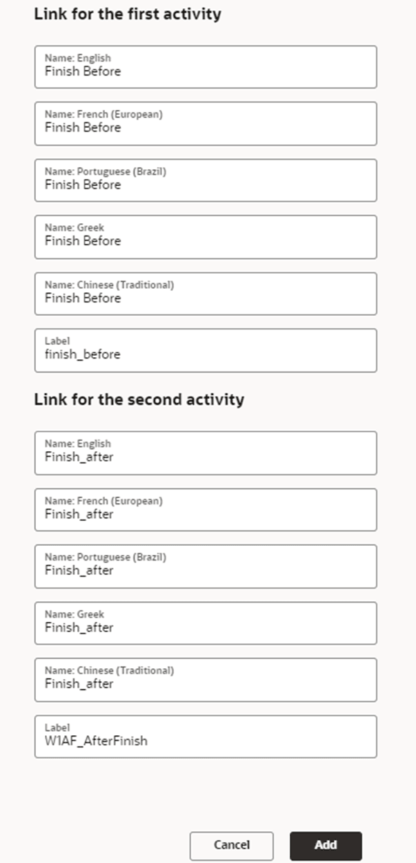 Work Management Master Configuration page Main tab showing the Master Configuration Details.