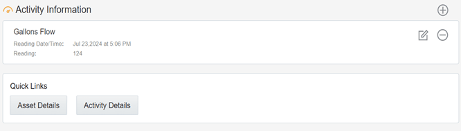 Shows the "Update Quantity" button to update the quantity of a construction task. Shows the "Update Quantity" button to update the quantity of a construction task.
