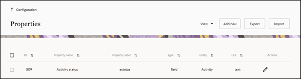 Properties page. The Import button is the second one from right to left. Properties page. The Import button is the second one from right to left.