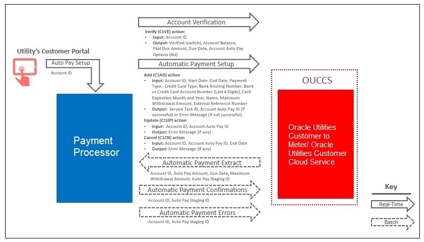 Shows the Recurring Automatic Payments process flow.