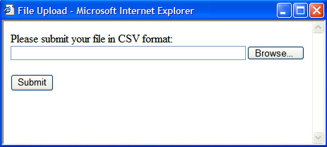 Caixa de Diálogo de Upload de Arquivo