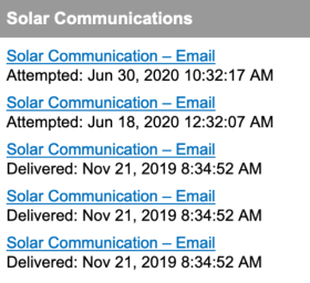This image shows an example of delivered communications.