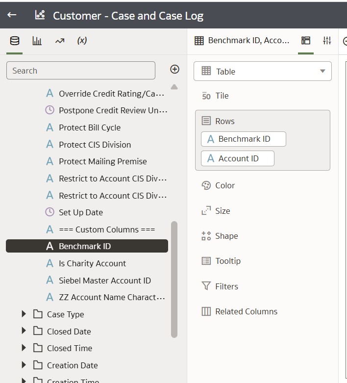 Screenshot of where custom columns appear in Energy and Water Data Intelligence.