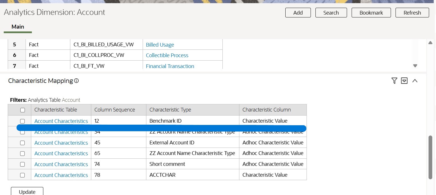 Screenshot of Benchmark ID Characteristic Type.