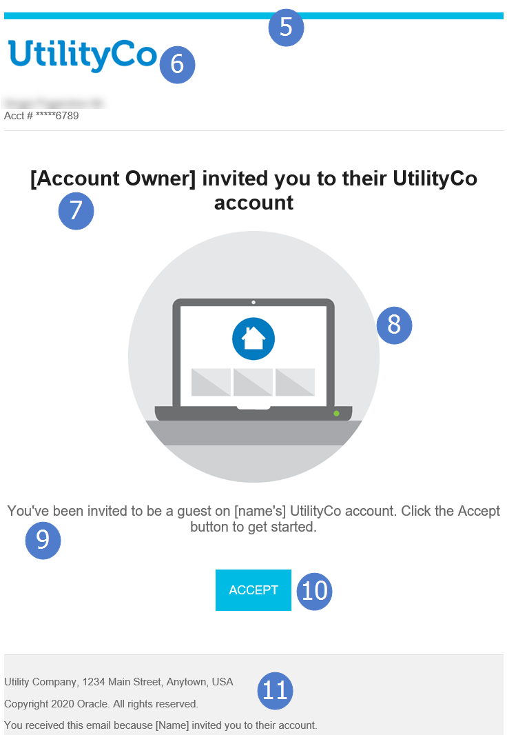Email notification sent to guest users informing them that they have been invited to join the account