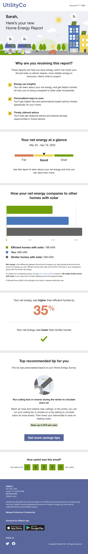 Image of a solar welcome report