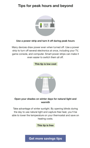 Image of time of use report two tip module