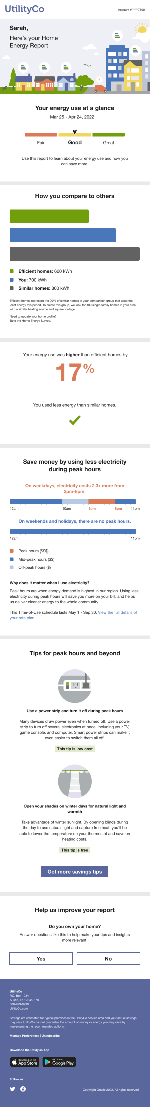 Image of a Time of Use Progress Report