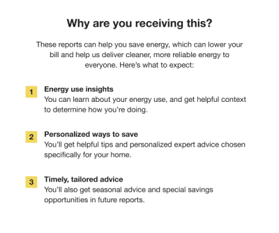 Image of a Welcome module for a new customer in the Welcome Report