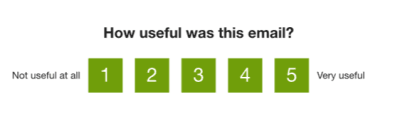 Image of the customer feedback module that could appear in the Progress Report, Seasonal Report, Time of Use Report, and Solar Report